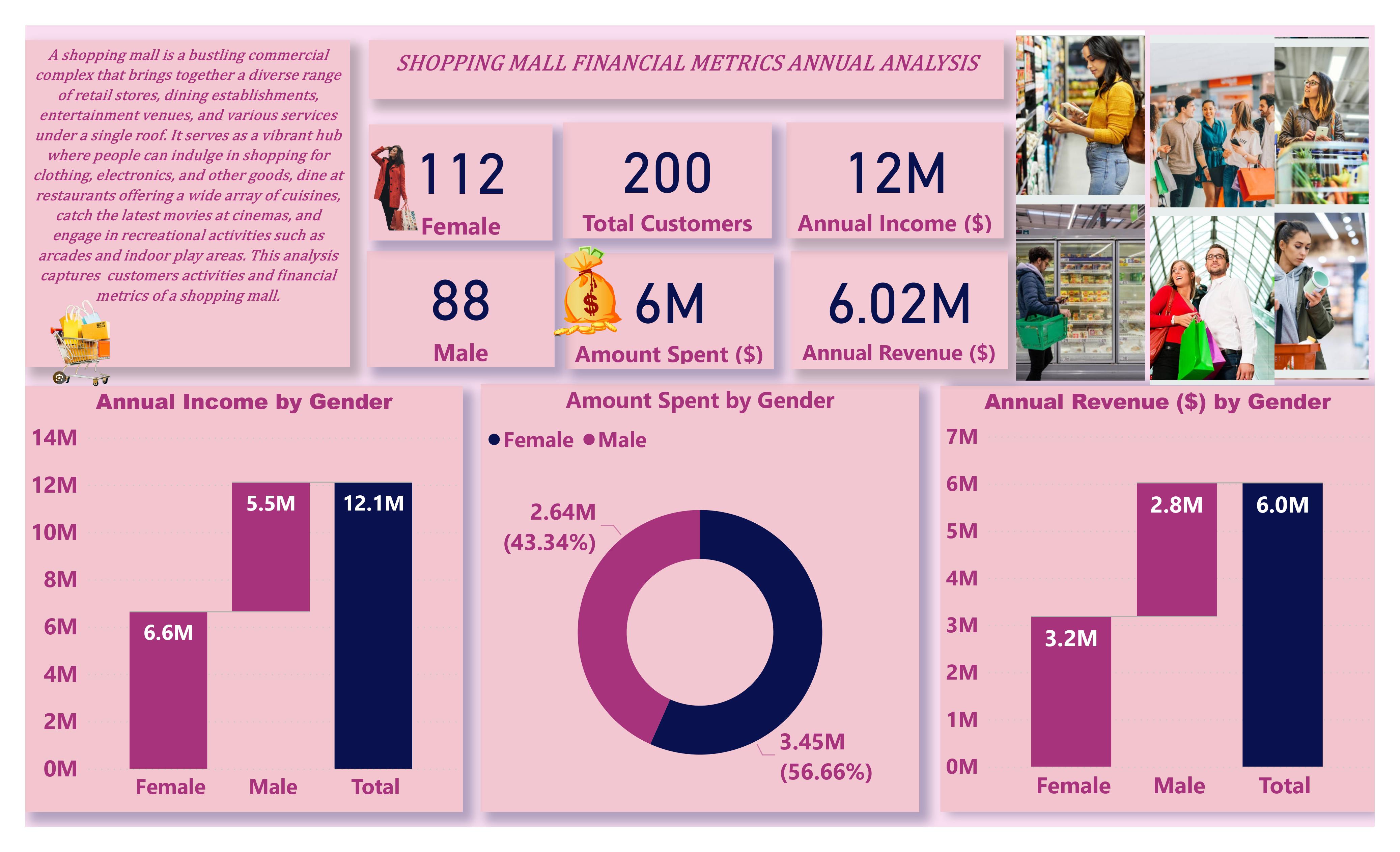 Shopping Mall Financial Metrics Annual Analysis