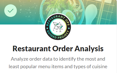 Restaurant Order Analysis